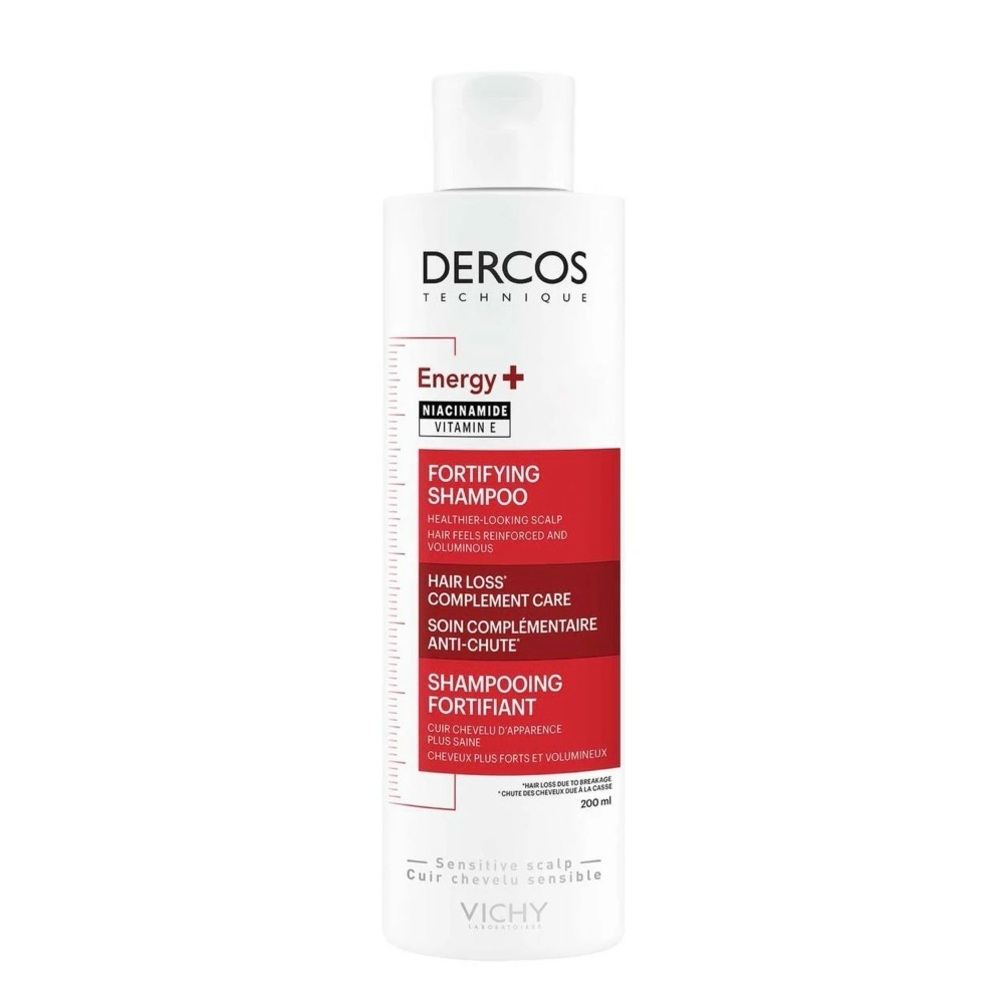 DERCOS ENERGY+ FORTIFYING SHAMPOO 3 x 50ml bottles